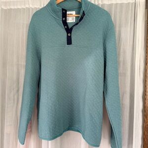Sonoma Teal Quilted Snap-Front Pullover